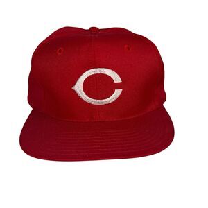 Vintage Cincinnati Reds Hat Snapback Red Cap Twins Enterprise MLB Baseball 80s